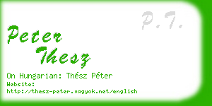 peter thesz business card